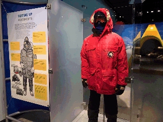 Parks worn by paleontologits in Antarctica
